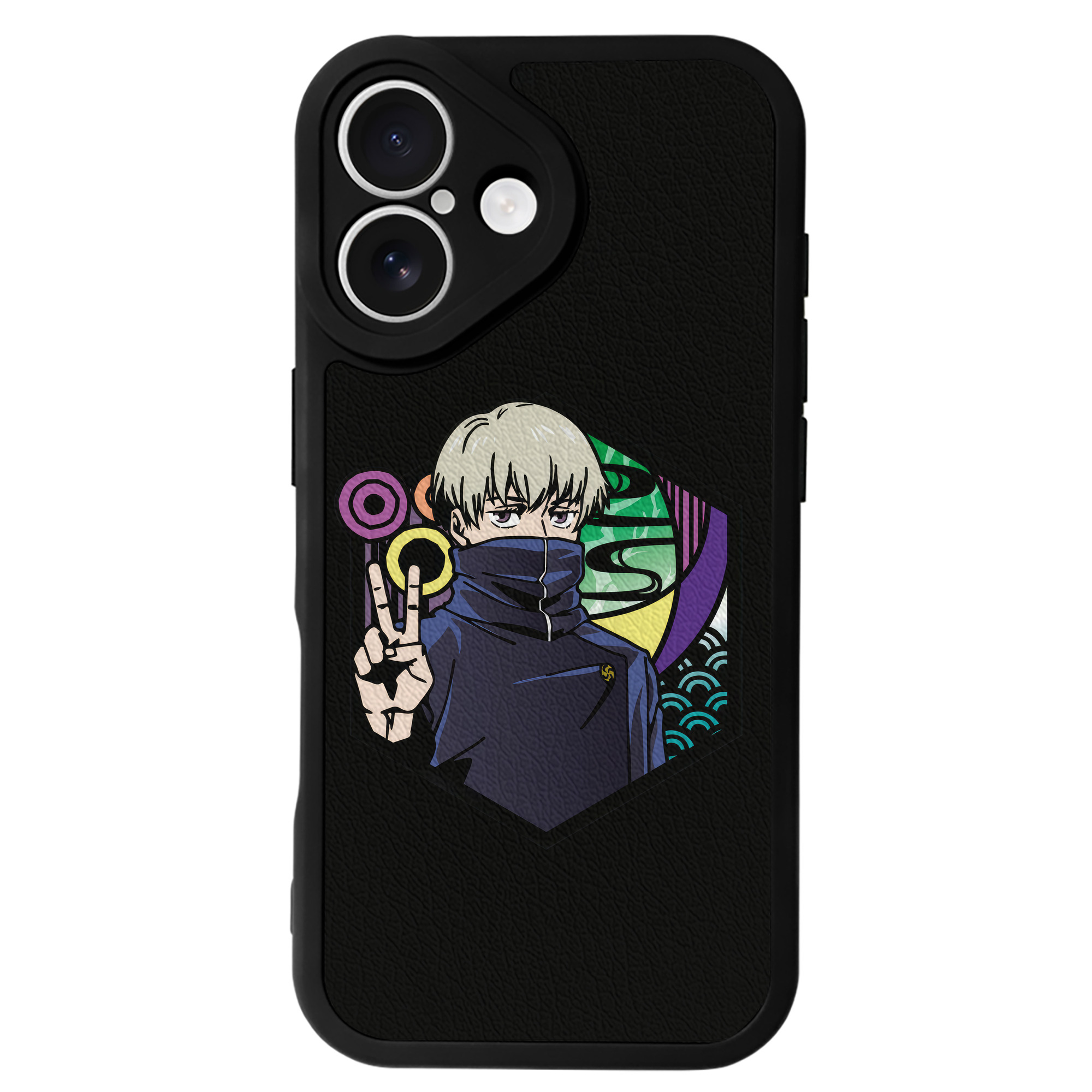 （画像用） 呪術廻戦 Jujutsu Kaisen 【iPhone 16シリーズ対応】シリコンスマホケース（レザー調） 材質：シリコン